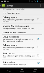 Android group chat options