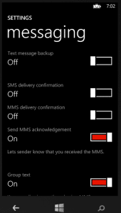Windows Phone group chat options