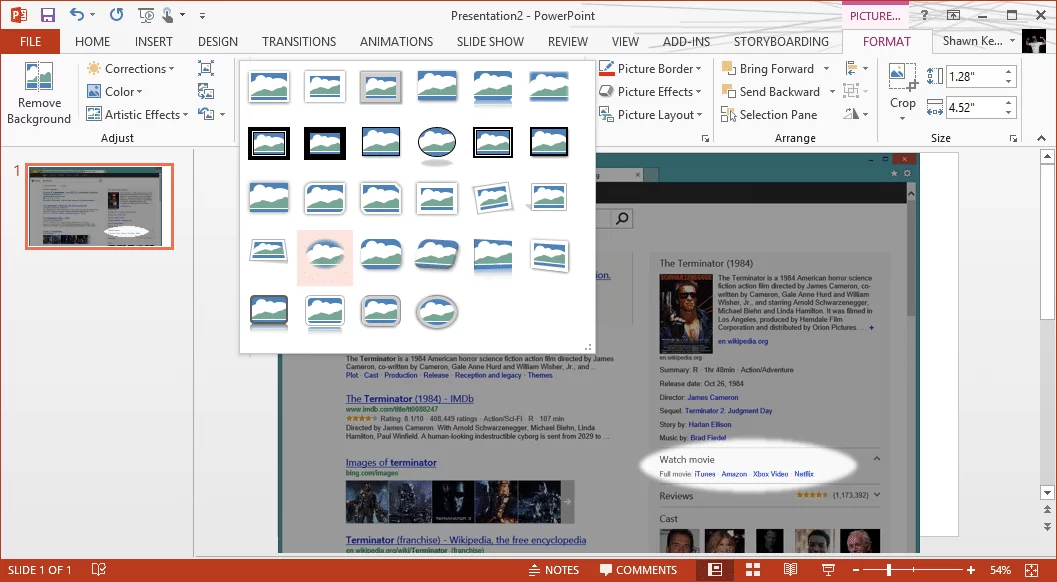 A little touch to the small front image makes a professional soft edge.